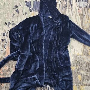 Eddie Bauer Kids Navy Plush Robe